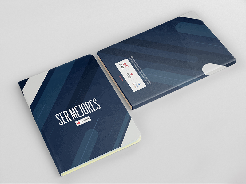 Ser Mejores notebook design for the Red Cross