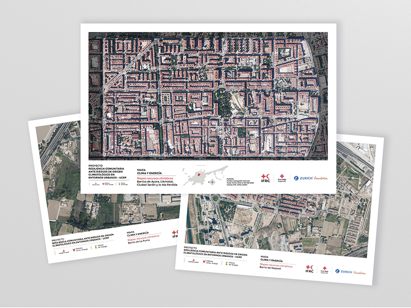 Maps and graphic materials about climate and energy for the Red Cross