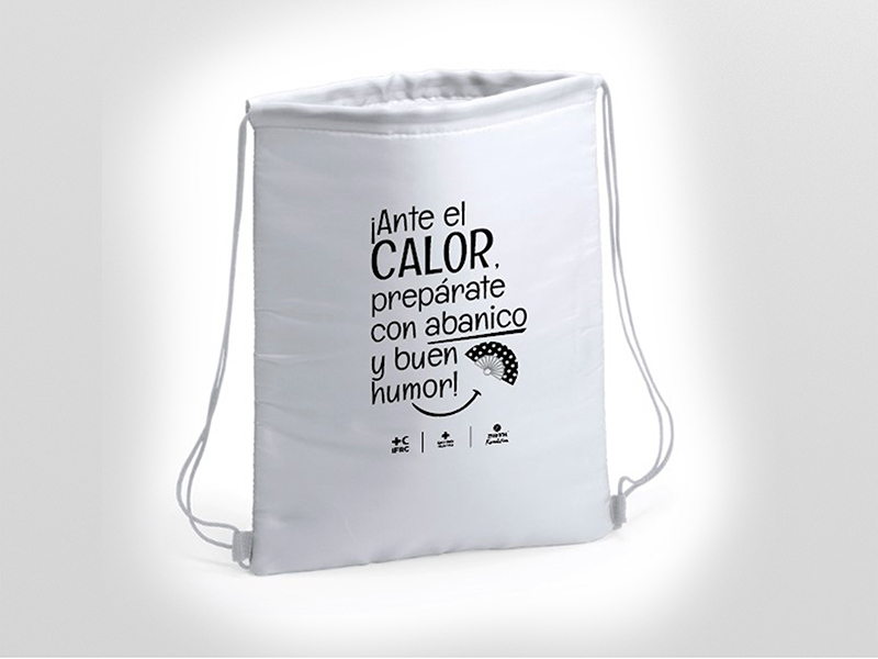 Graphic application for a Red Cross cooler backpack