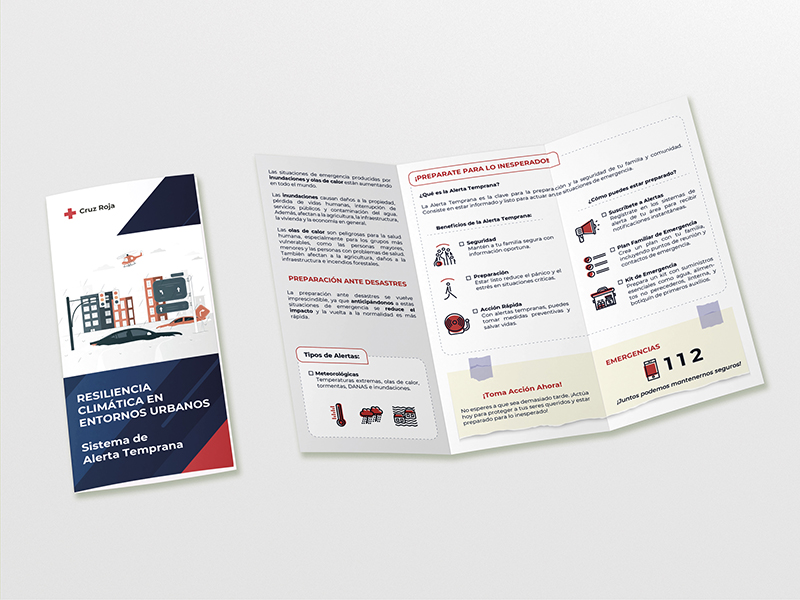 Climate resilience leaflet designed for the Red Cross