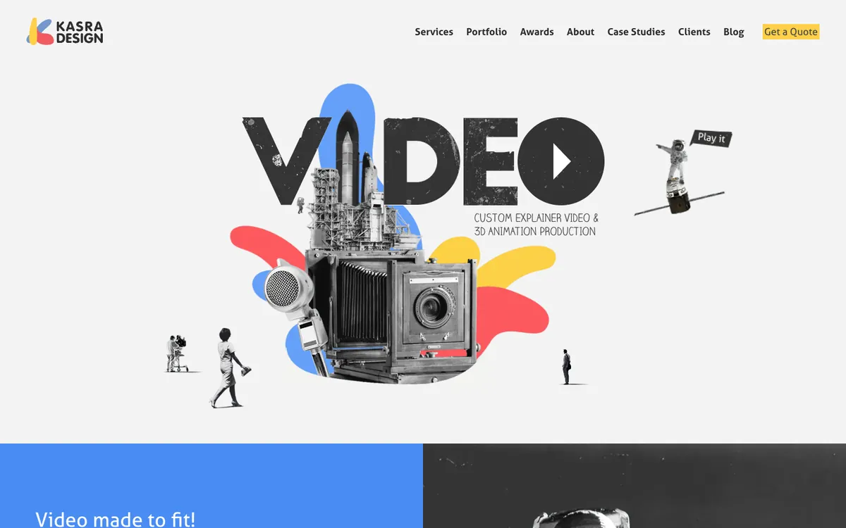Página web de Kasra Design y animación